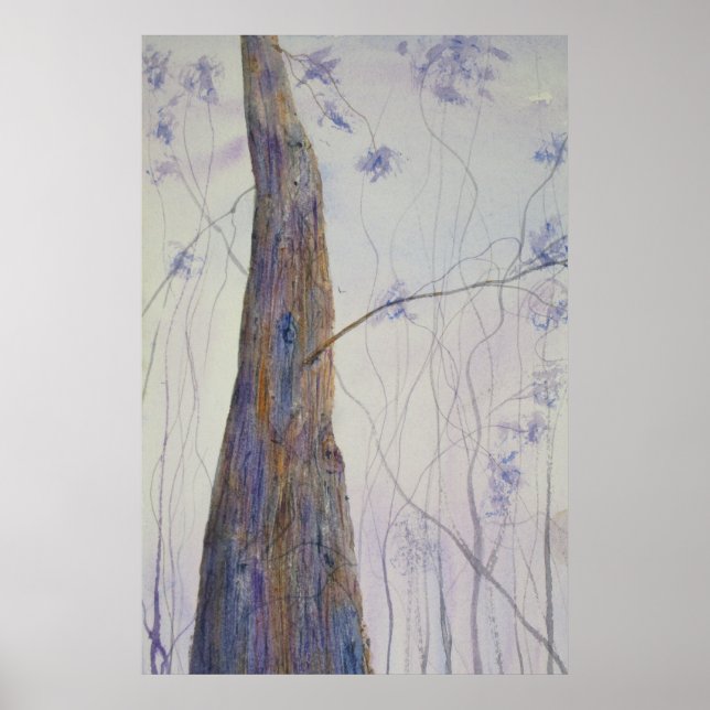 Affiche Aquarelle en bois clair (Devant)