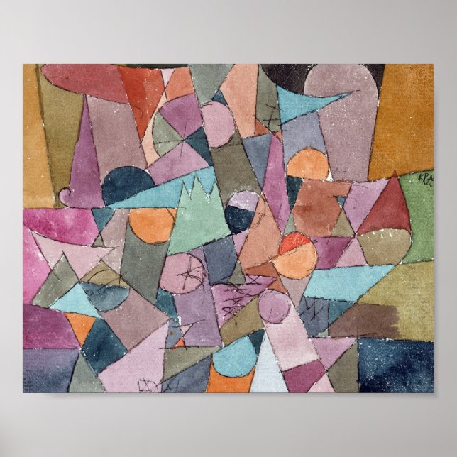 Affiche Aquarelle et encre : Paul Klee 1914 (Devant)