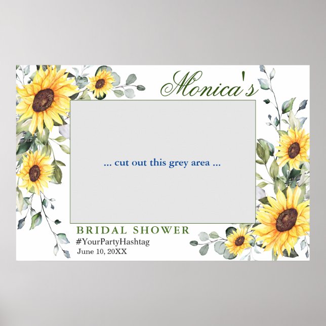 Affiche Aquarelle Eucalyptus Fête des mariées photo Prop (Devant)