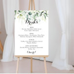 Affiche Aquarelle Eucalyptus Vert Mariage Boissons Menu<br><div class="desc">Cette affiche à la carte de boissons mariage de l'eucalyptus à l'aquarelle est parfaite pour un mariage rustique. Cette conception artistique présente un feuillage vert d'eucalyptus dessiné à la main,  aquarelle,  inspirant la beauté naturelle.</div>
