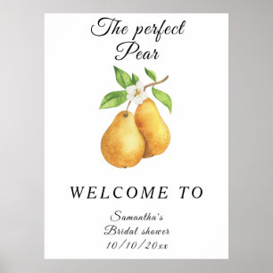 Affiche Aquarelle Fête des mariées de bienvenue de la poir