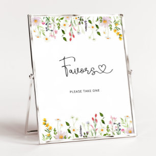 Affiche Aquarelle fleur sauvage minimaliste Faveurs