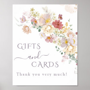 Affiche Aquarelle Fleur sauvage Purple Printemps cadeau nu