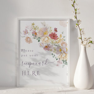 Affiche Aquarelle Fleur sauvage Purple Spring Bridal recet