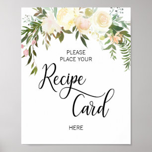 Affiche Aquarelle Floral Fête des mariées rose RECETTE SIG
