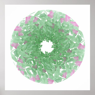 Affiche Aquarelle Floral Mandala