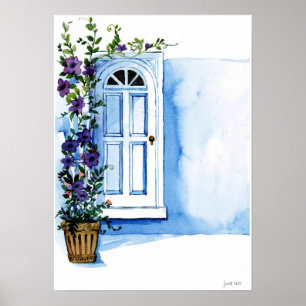 Affiche Aquarelle florale