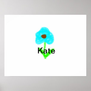 Affiche Aquarelle florale colorée ajouter le nom texte