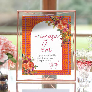 Affiche Aquarelle Florale Fête des mariées moderne Mimosa 