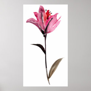 Affiche Aquarelle florale II