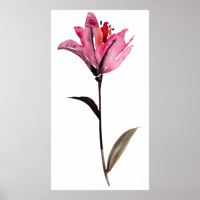 Affiche Aquarelle florale II (Devant)