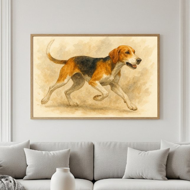 Affiche Aquarelle Foxhound (Créateur téléchargé)