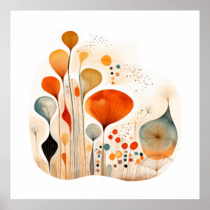 Affiche Aquarelle fusion moderne abstraite