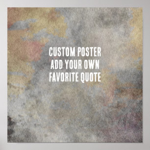 Affiche aquarelle gris élégant ajouter votre texte