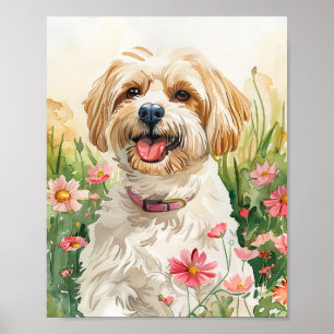 Affiche Aquarelle Havanais Portrait Mur Art Imprimer