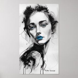 Affiche Aquarelle hyper-réaliste de Paola Sal