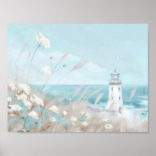 Affiche aquarelle illustration phare