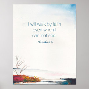 Affiche Aquarelle inspirante et spirituelle NE Automne