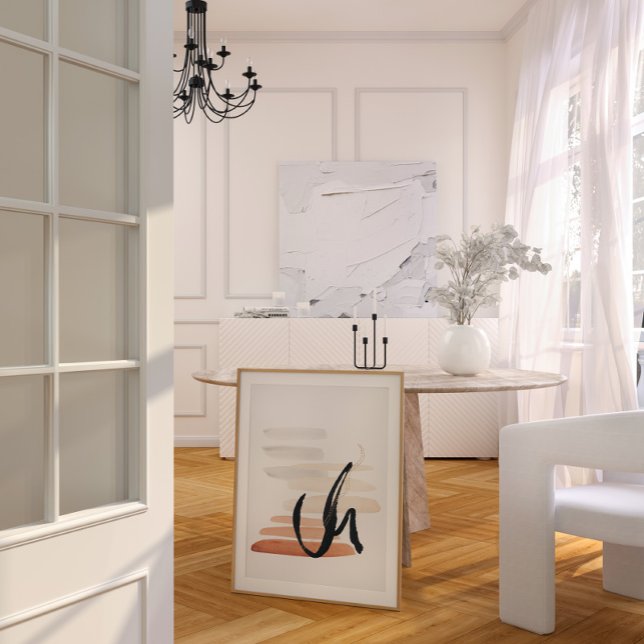 Affiche Aquarelle japonaise imprimé abstrait (Créateur téléchargé)