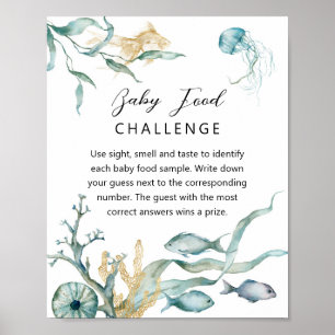 Affiche Aquarelle Jellyfish Baby Food Challenge Signal