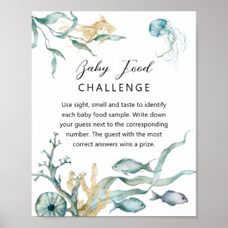Affiche Aquarelle Jellyfish Baby Food Challenge Signal