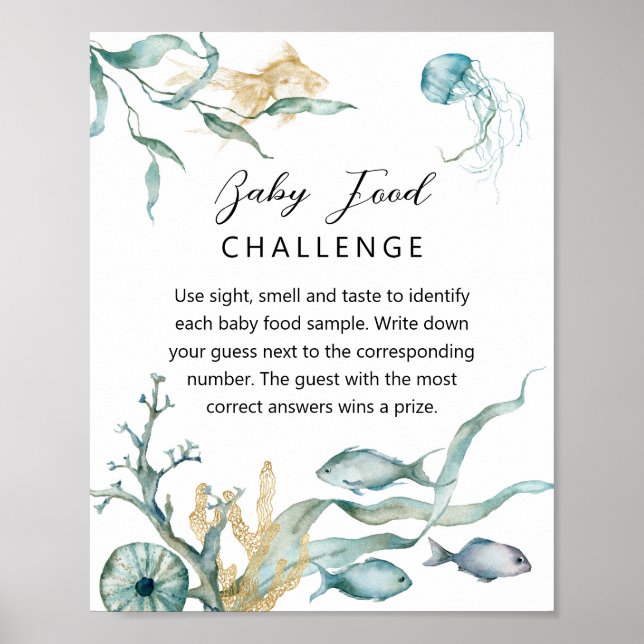 Affiche Aquarelle Jellyfish Baby Food Challenge Signal (Devant)