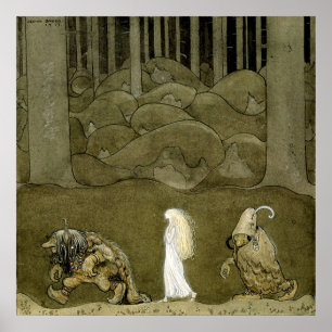 Affiche Aquarelle « La Princesse et les Trolls » de John B