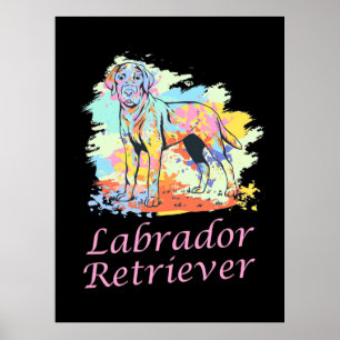 Affiche Aquarelle Labrador Retriever