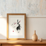 Affiche Aquarelle lapins Contient la richesse des hiérogly<br><div class="desc">Aquarelle Rabbits Contient la richesse hiéroglyphe Poster</div>