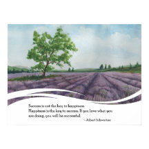 Aquarelle Lavender Field Devis Mur Art Imprimer