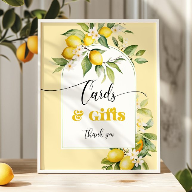 Affiche Aquarelle Lemon Cartes et cadeaux anniversaire (Créateur téléchargé)