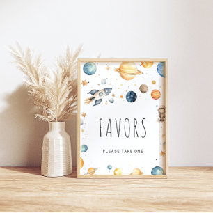 Affiche Aquarelle L'espace extra-atmosphérique favorise l'