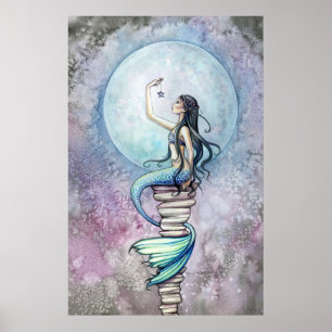 Affiche aquarelle Magic Mermaid par Molly Harrison