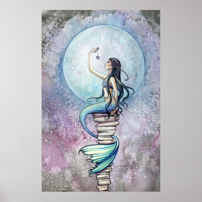 Affiche aquarelle Magic Mermaid par Molly Harrison (Devant)