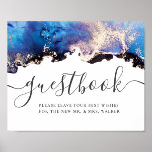 Affiche Aquarelle Mariage Personnalisé Signet Livre d'invi