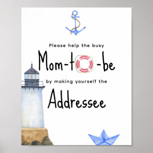 Affiche Aquarelle marine - Maman à être destinataire