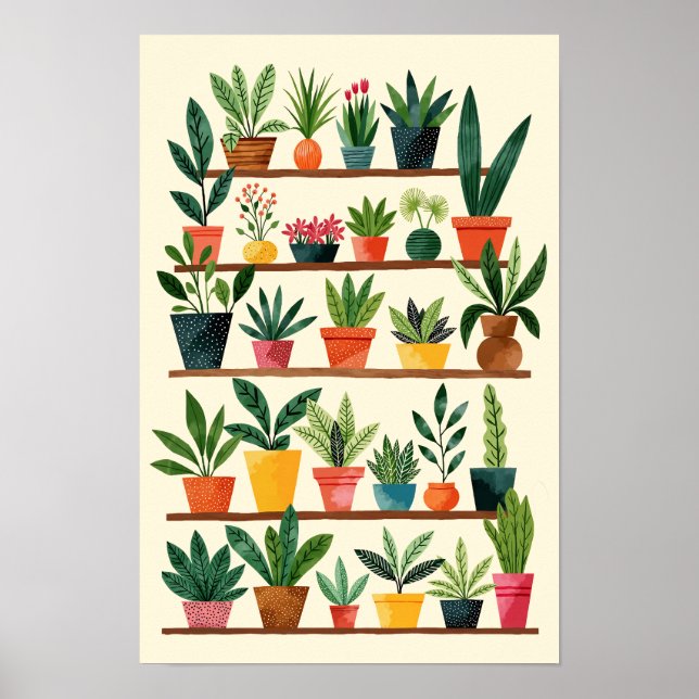 Affiche Aquarelle mère plante (Devant)