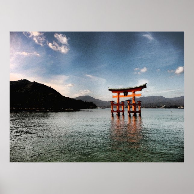 Affiche Aquarelle Miyajima (Devant)