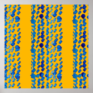 Affiche Aquarelle motif transparent avec taches abstraites