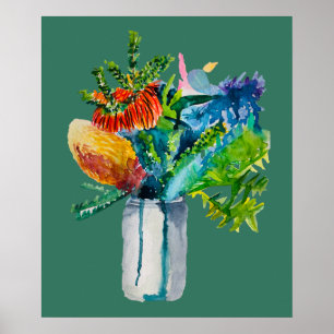 Affiche Aquarelle Native Australian Flowers