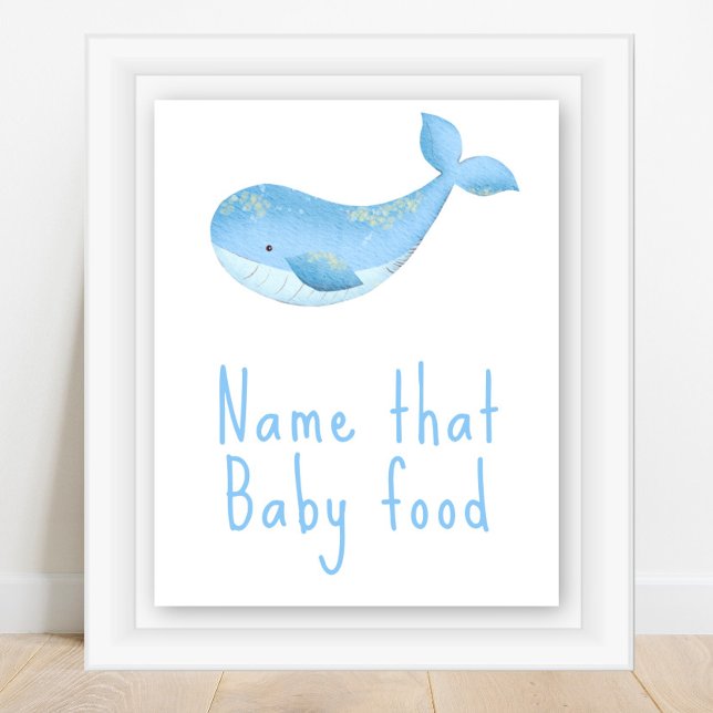 Affiche Aquarelle nautique - Nom de l'aliment pour bébé (Créateur téléchargé)