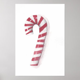 Affiche aquarelle nostalgique bonbon à la menthe e
