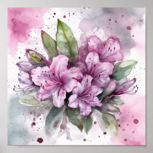 Affiche Aquarelle numérique Azalea