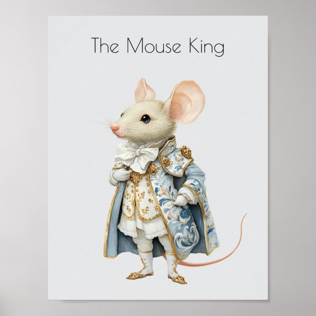 Affiche Aquarelle Nutcracker Ballet Souris King (Devant)