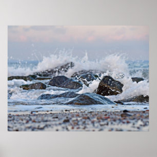 Affiche Aquarelle Ocean Splash