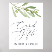 Aquarelle olive mariages cartes & cadeaux budget
