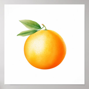 Affiche Aquarelle Orange