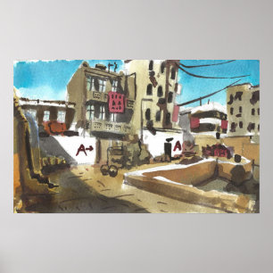 Affiche Aquarelle originale de Dust 2 CSGO