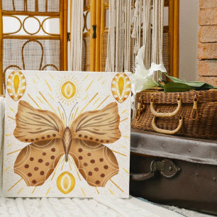 Affiche Aquarelle papillon Brown Soleil céleste