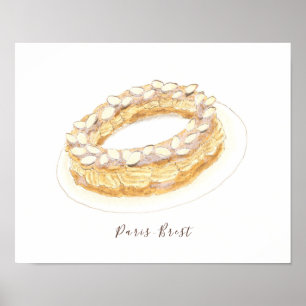 Affiche Aquarelle Paris-Brest